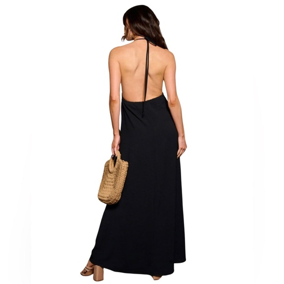 NEW Elegant Sleeveless Maxi Dress with  Neck Tie and Open Back - Picture 2 of 3
